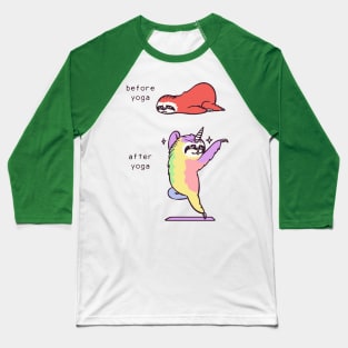 Sloth After Yoga Baseball T-Shirt